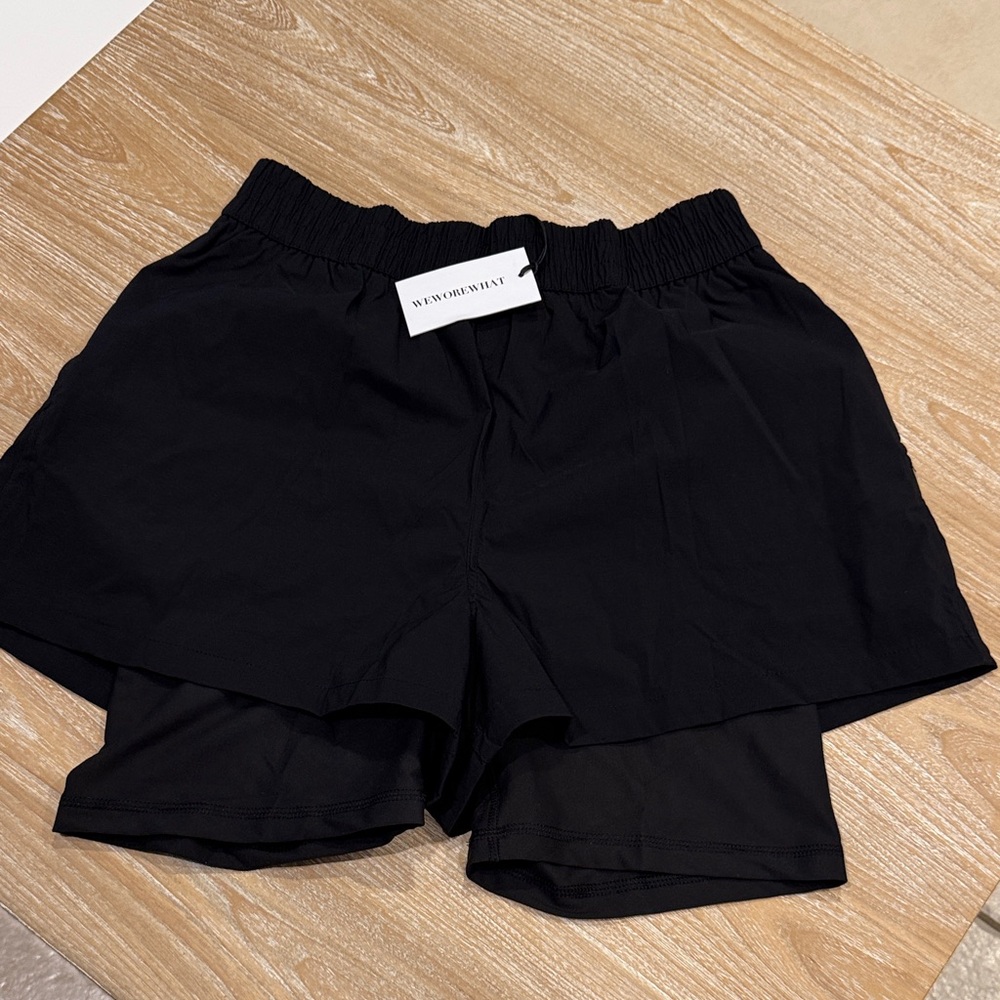 WeWoreWhat Black Bike Shorts